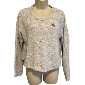Adidas Grey Speckled Cropped Crew‎ Neck XS Pre-owned